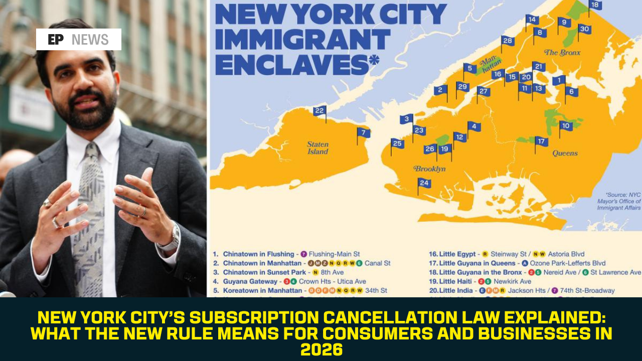 New York City subscription cancellation law helps consumers cancel recurring memberships more easily in 2026.