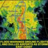 Flash Flood Warnings Ground Flights at DC, Baltimore, and Dulles Airports as Storms Soak the East Coast