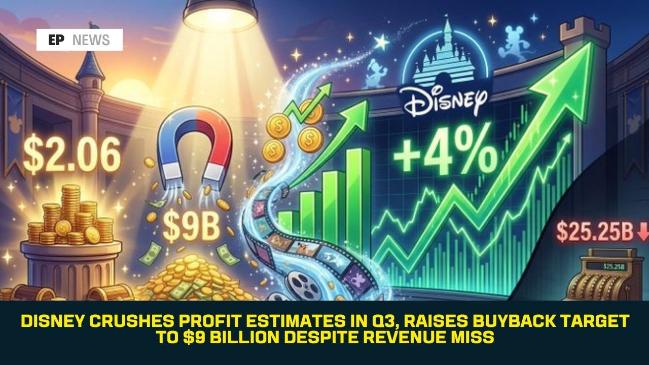 Disney Crushes Profit Estimates in Q3, Raises Buyback Target to $9 Billion Despite Revenue Miss